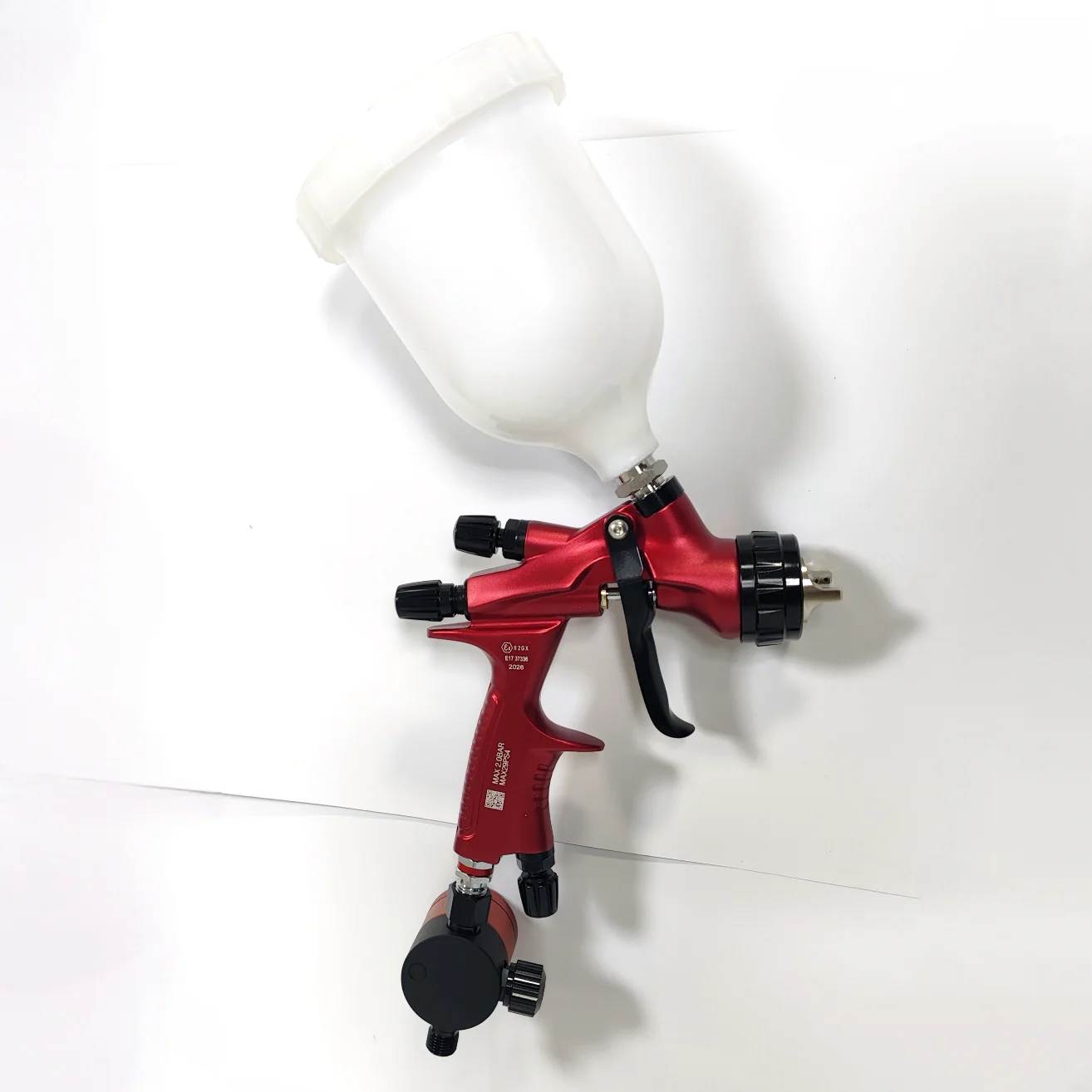 DeVidiss HVLP NGT Pro TE20 Lite Spray Gun Kit Professional 1.3mm Nozzle with Pressure Gauge Regulator, Suitable for Varnish