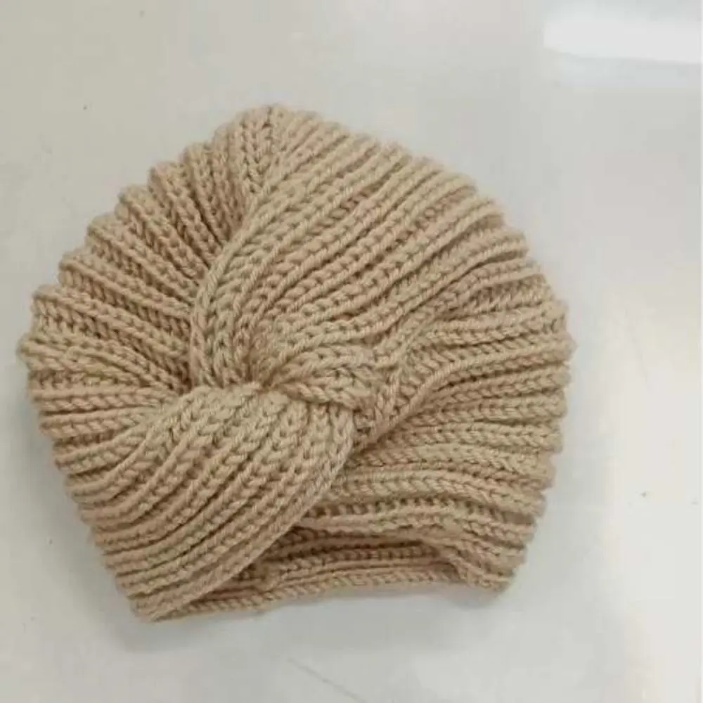 Fashion Accessories Twist Knitted Turban Hat Cross Wrap Head Bonnet Design Cashmere Bonnet Warm Women's Headwear Autumn Winter