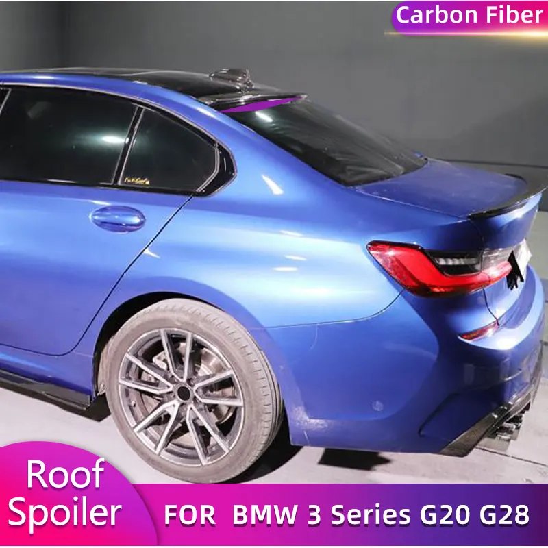 Carbon Fiber Car Rear Roof Spoiler Wings for BMW 3 Series G20 G28 Base Sedan 4-Door 2019-2023 Racing Rear Roof Spoiler Wing Lip