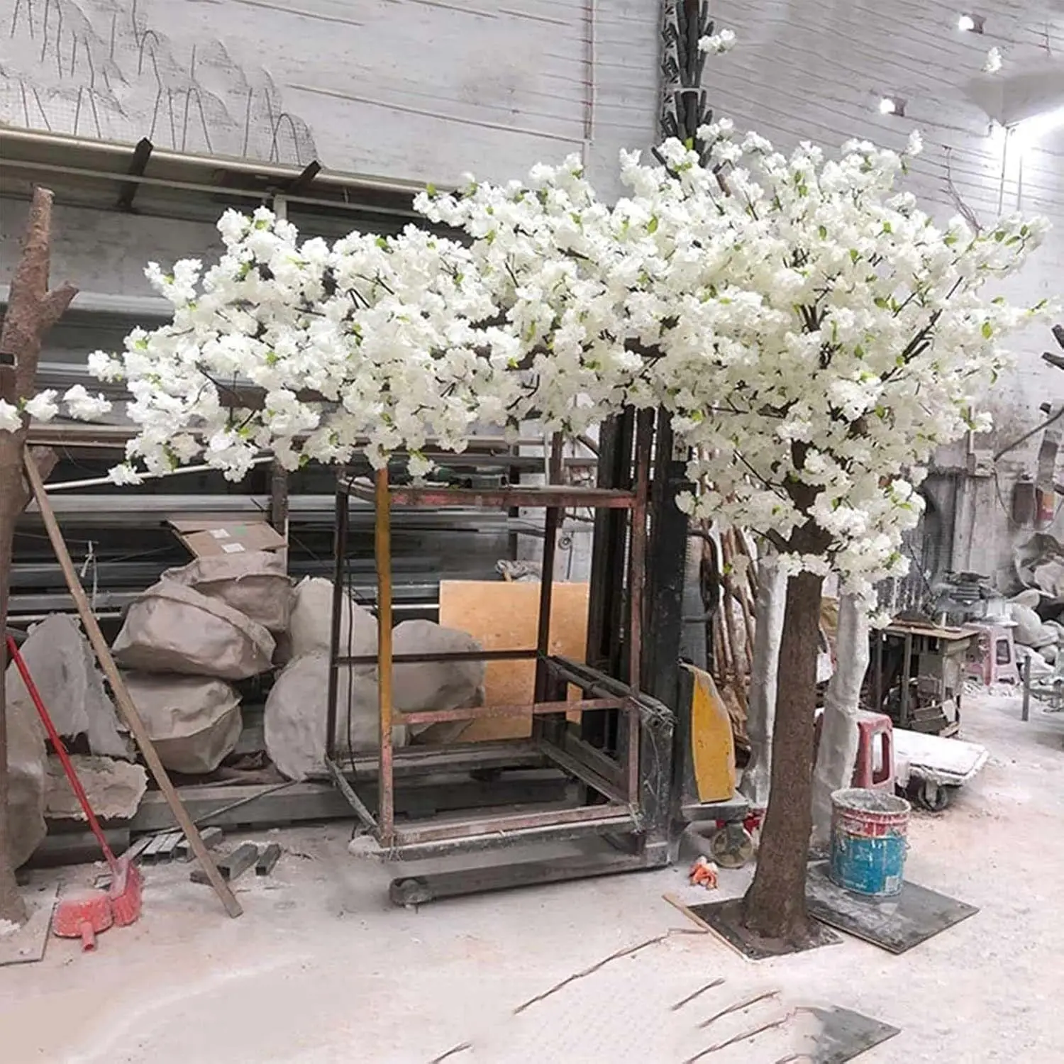 

Artificial Flower Pink Cherry Blossom Tree Handmade Gorgeous Fake Vines Flowers For Home Wedding Party Garden Office