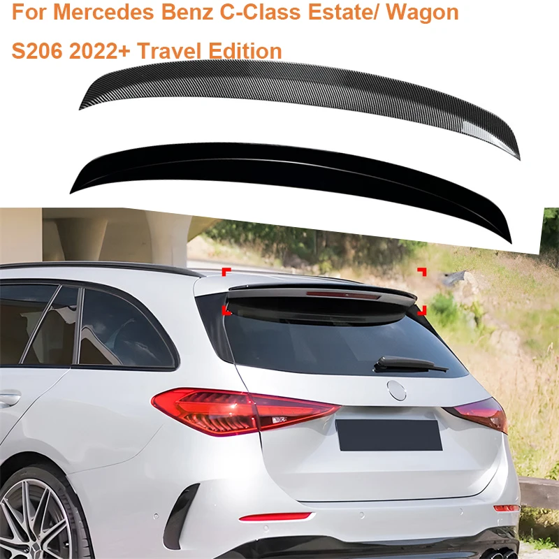 

Rear top Trunk roof Spoiler Wing ABS Tail Spoiler Wings Lip For Mercedes Benz C-Class Estate/ Wagon S206 2022 + Travel Edition