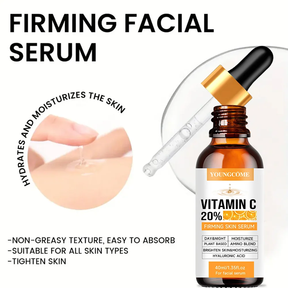 영컴 프리미엄 20% 비타민 C 세럼 (히알루론산, 레티놀 함유) - 피부 콜라겐 증진, 안티에이징 & 주름 개선