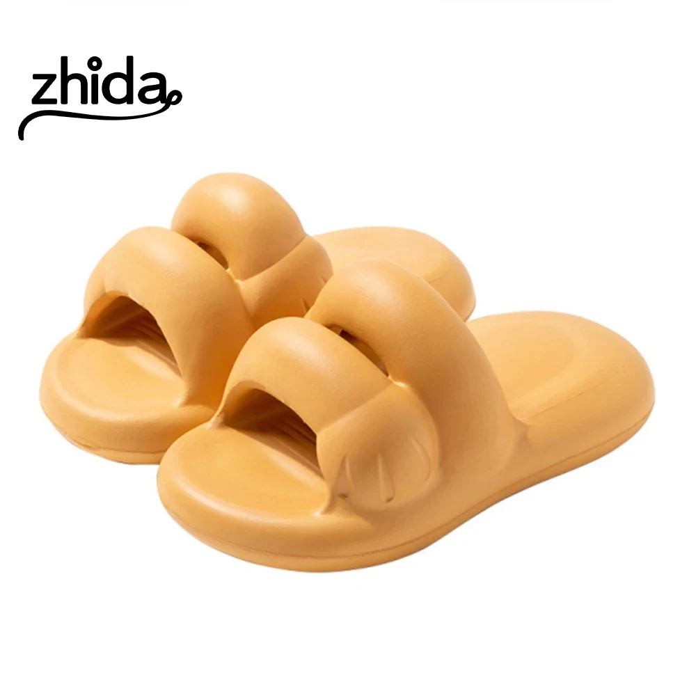 

Summer Soft Shoes Cloud Slippers Indoor Mute Bathroom Anti-Slip Slide Cute Cat Paw EVA Beach Flip Flops Sandals Casual Slippers