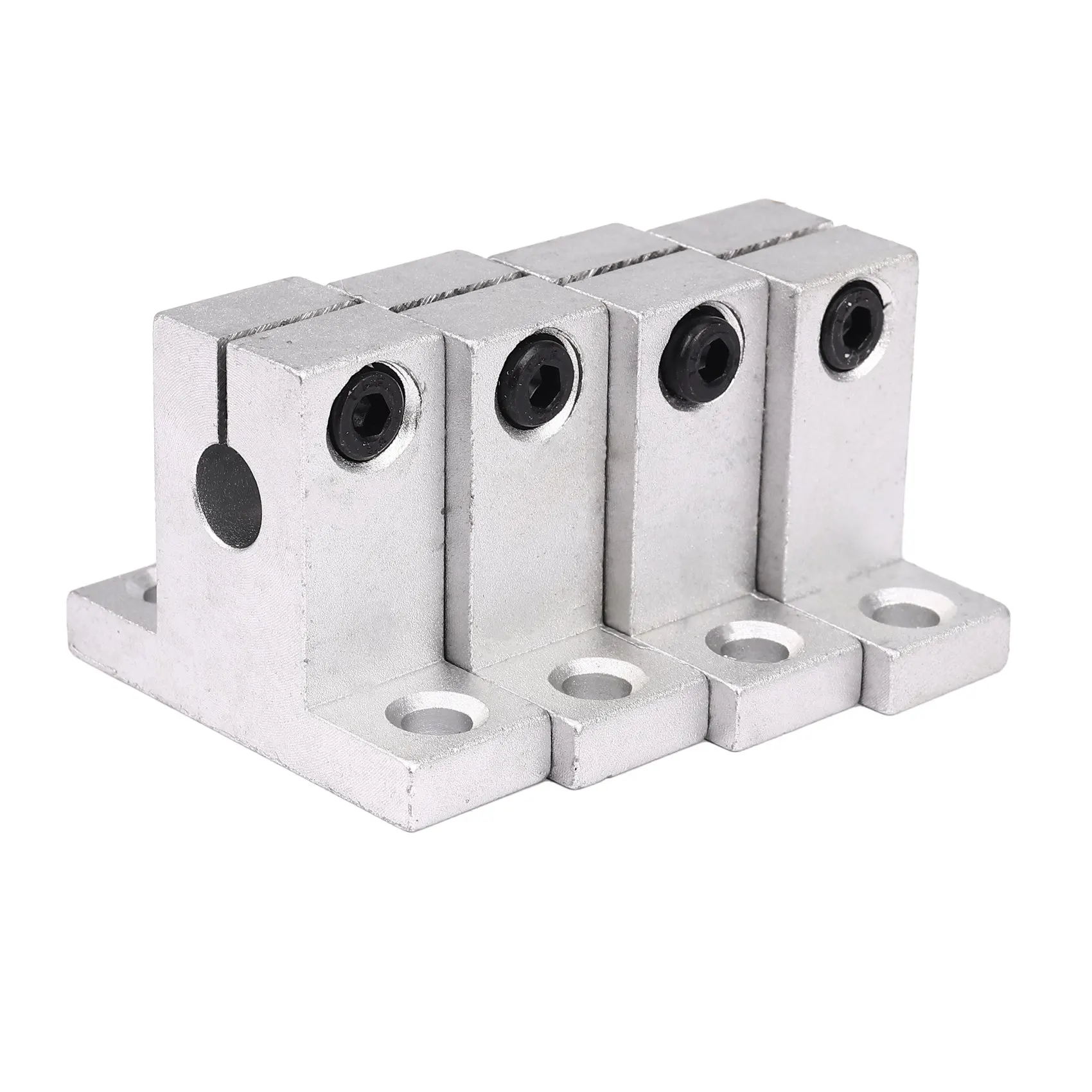 AT63 15Pcs 400mm Linear Guide Rail Shaft Support Set, Aluminum Alloy Bearing Housings, for 3D Printer CNC