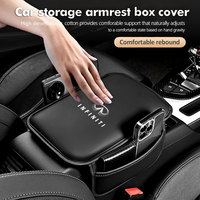 Car Armrest Box Pad Storage Bag Elbow Support Mat Leather For Infiniti Q50 G37 QX70 FX35 Q60 Q30 QX60 JX35 QX80 M35 FX30 M37 ESQ