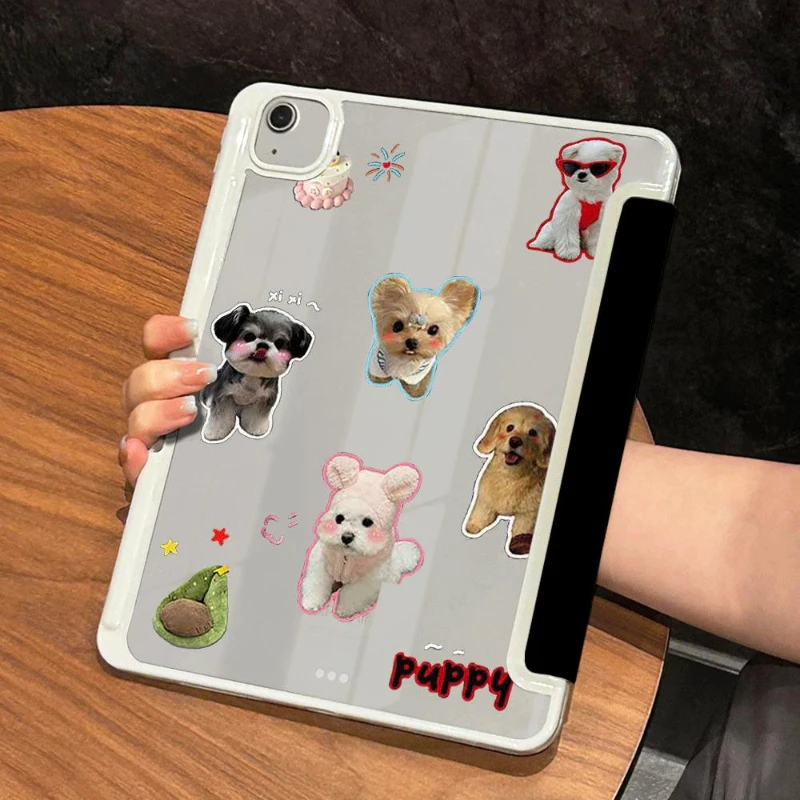 Smart PU Case for IPad Air 5 2022 Air 4 Case 7 8 9th 10.2 Funda Cove Ipad 3 10.5 Inch IPad Pro 11 2022 Cute Puppy Post Print