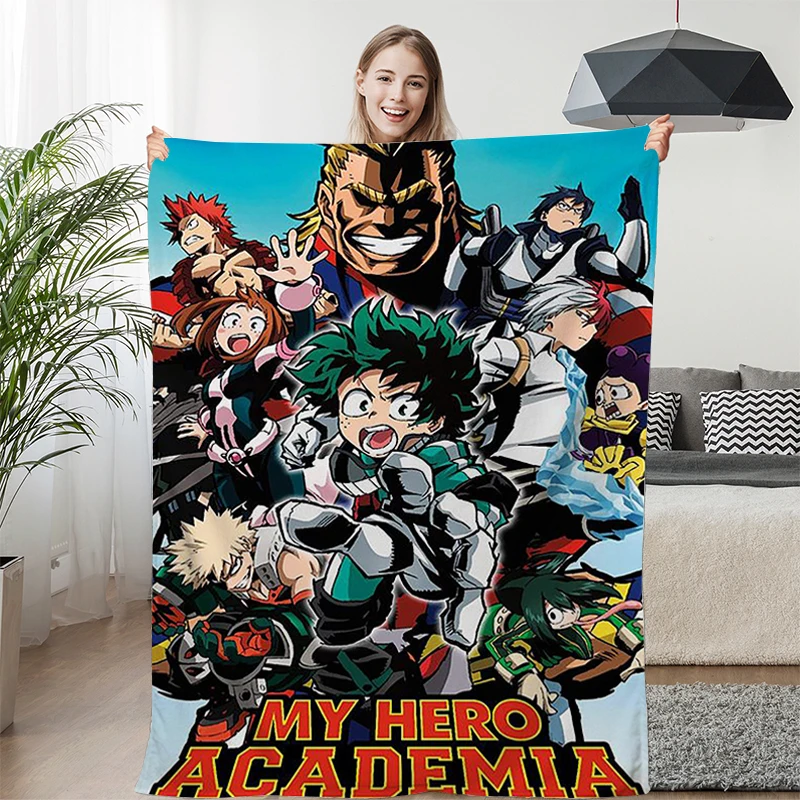 

Anime Sofa Blankets for Winter My Heroe A-Academía Warm Bed Fleece Camping Home Nap Fluffy Soft Blankets Microfiber Bedding