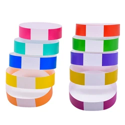 100 Disposable Bracelet Wristband Party Paper Bracelet Synthetic Paper Plastic Pattern Paper Card Party Bracelet