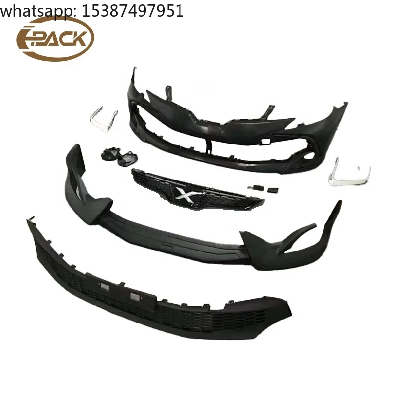 For I-PACK Auto Spare Parts Body Kit Car Front Bumper for Toyota Mark X 2013-2018 Car Front Bumper Lip Grille Spoiler Body Parts