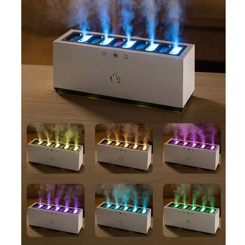 Dynamic Humidifier Desktop Music Flame Air Humidifier Home 900ML RGB Led Light Humidifier Diffuser Machine Mist Maker