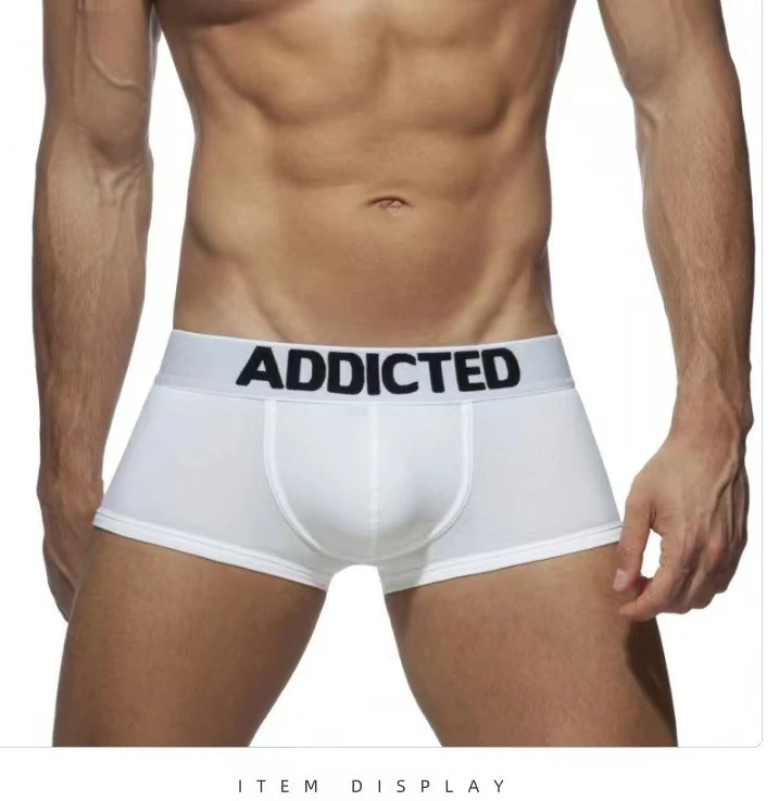 

2026 new simple letter solid color classic men's boxer underwear pure cotton sweat absorption and comfort 1052