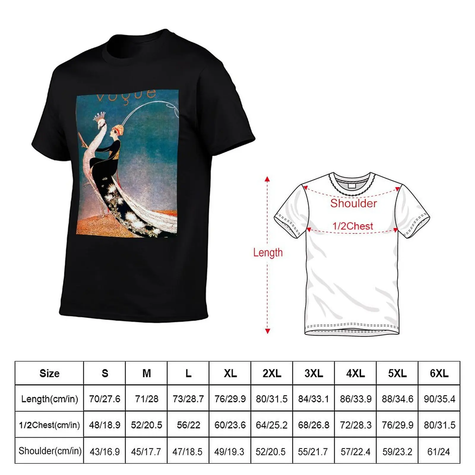 Flapper and White Peacock Vintage Poster T-Shirt graphic tee shirt anime boys animal print tee shirts for men