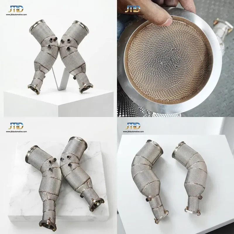 JTLD High Quality 304 Stainless Steel with Heat Shielding Exhaust DownPipe for AUDI RS6 RS7 C8 With OPF