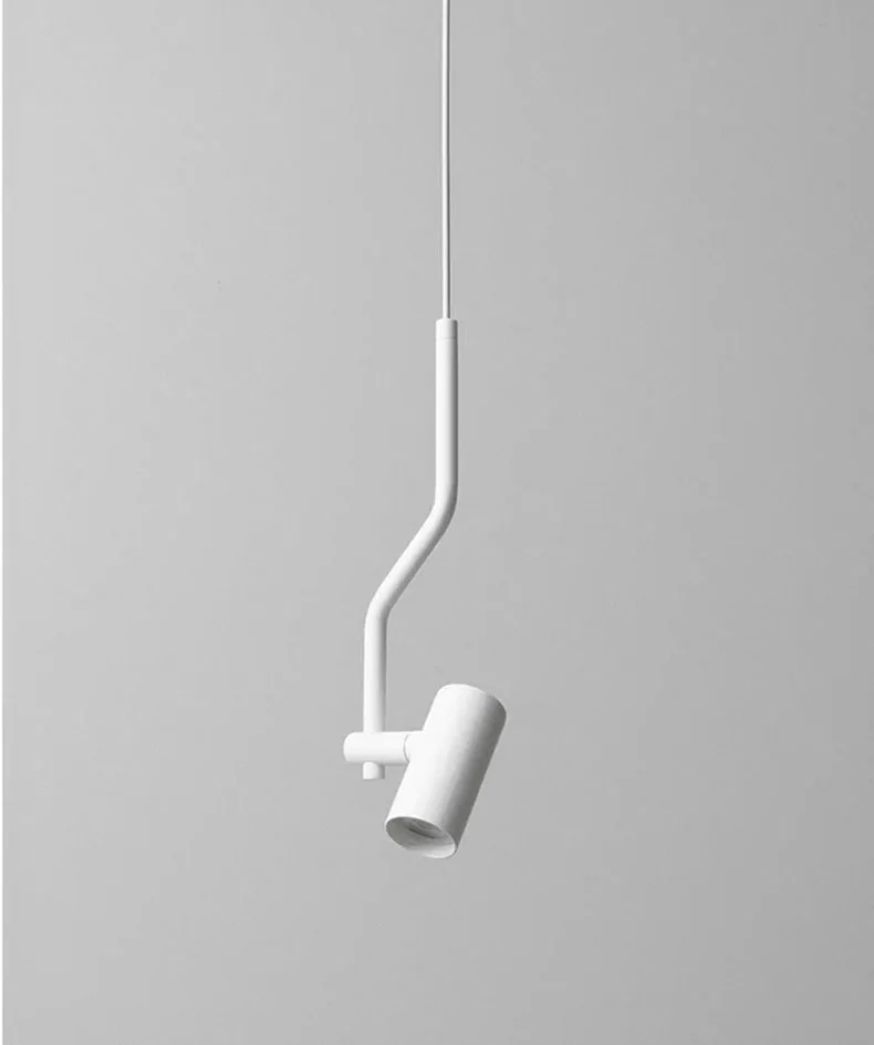 Art LED Pendant Light White Black Metal