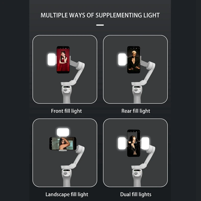 ضوء ملء LED مغناطيسي لملحقات مثبت أفقي محمول DJI Osmo Mobile 7/6/5