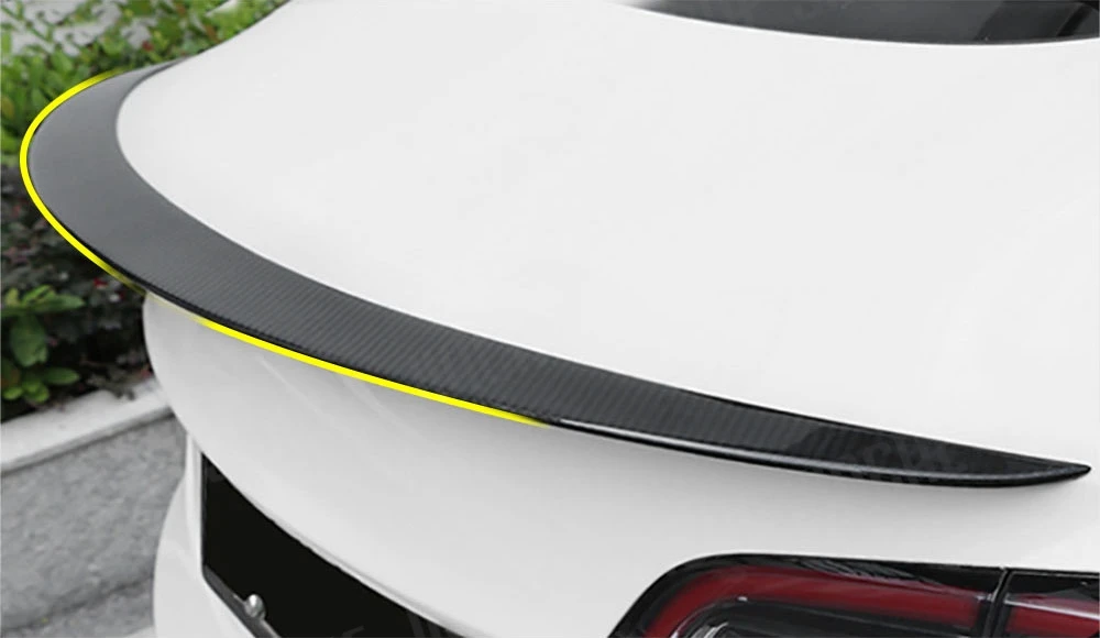 

JCYECF сухое карбоновое заднее спойлерное крыло для Tesla Model 3 2017 + FRP хвостовое багажник, отделка крыльев, внешнее украшение