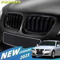 Rejilla delantera de riñón doble para BMW, accesorio de color negro, estilo piezas, doble listón, Serie 3, E92, E93, 328I, 335I, Coupe, LCI, años 2010 a 2013, 2 unidades