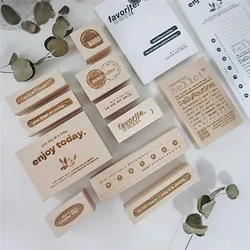 Vinage Casual Attitude English Words Wooden Rubber Stamp for DIY Scrapbooking Photo Album Card Making