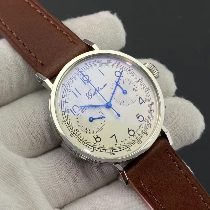 ستينغر مخصص باوهاوس دليل بسيط كرونوغراف فقاعة مرآة فينوس دليل آخر حركة خبز إبرة زرقاء