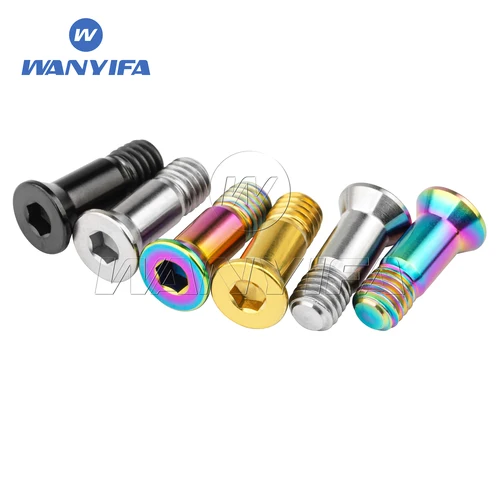 Imagen 2 del producto Wanyifa-perno Ti de titanio M5x14,5mm, tornillos de cabeza de llave Allen para rueda guía de bicicleta, desviador trasero de bicicleta, rueda Jockey