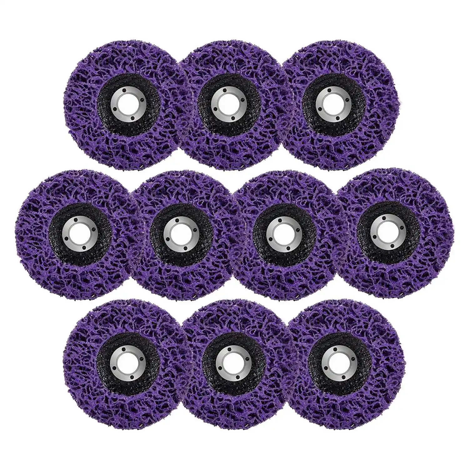 

10 Pack Strip Discs Stripping Wheel for Angle Grinders Clean and Remove Paint, Oxidation (4-1/2 Inch x 7/8 Inch)