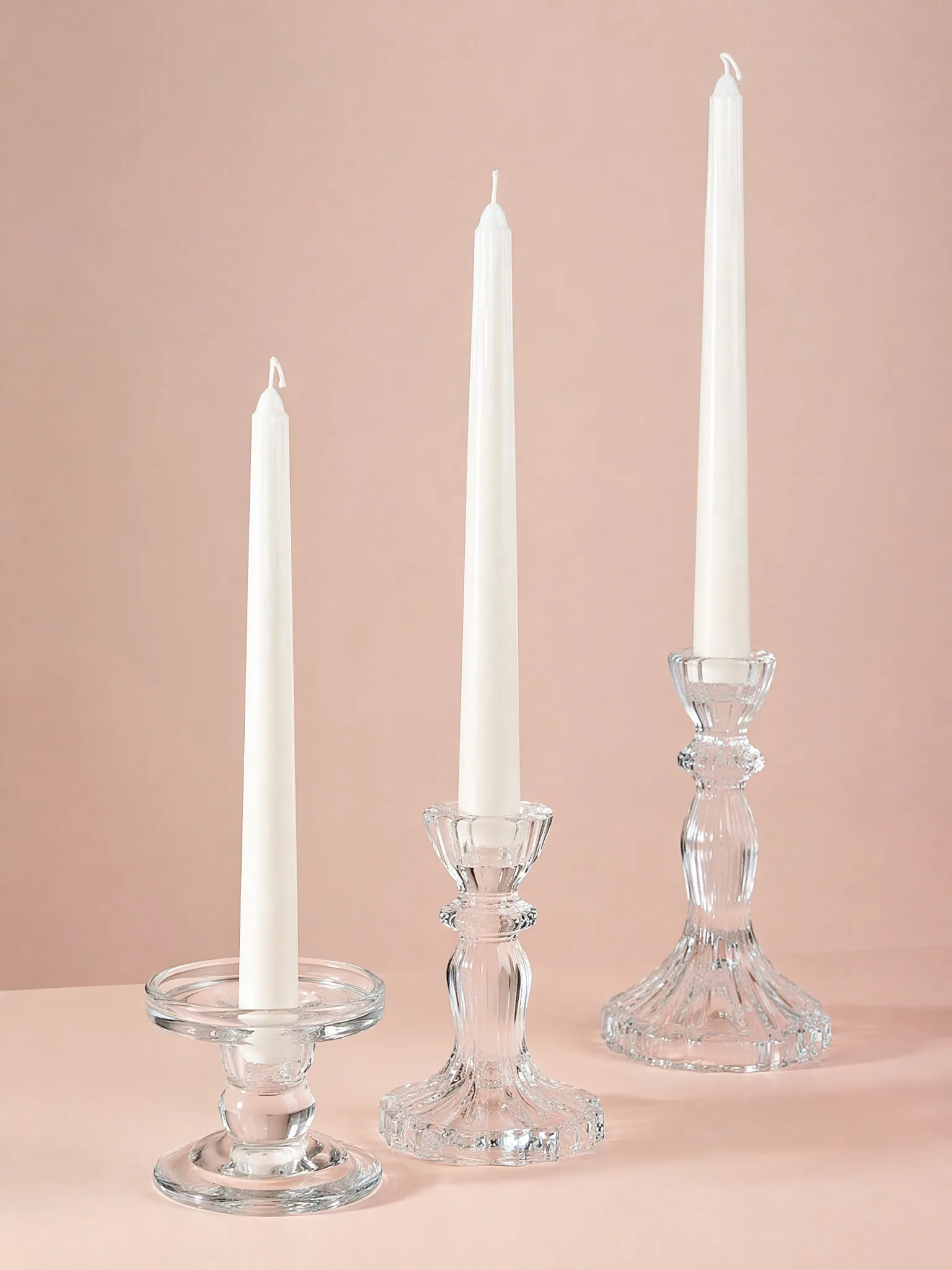 6pcs White Long Scented Candle Set, No Black Smoke, Can Burn for 5 Hours, Suitable for Wedding and Home Decoration Candles