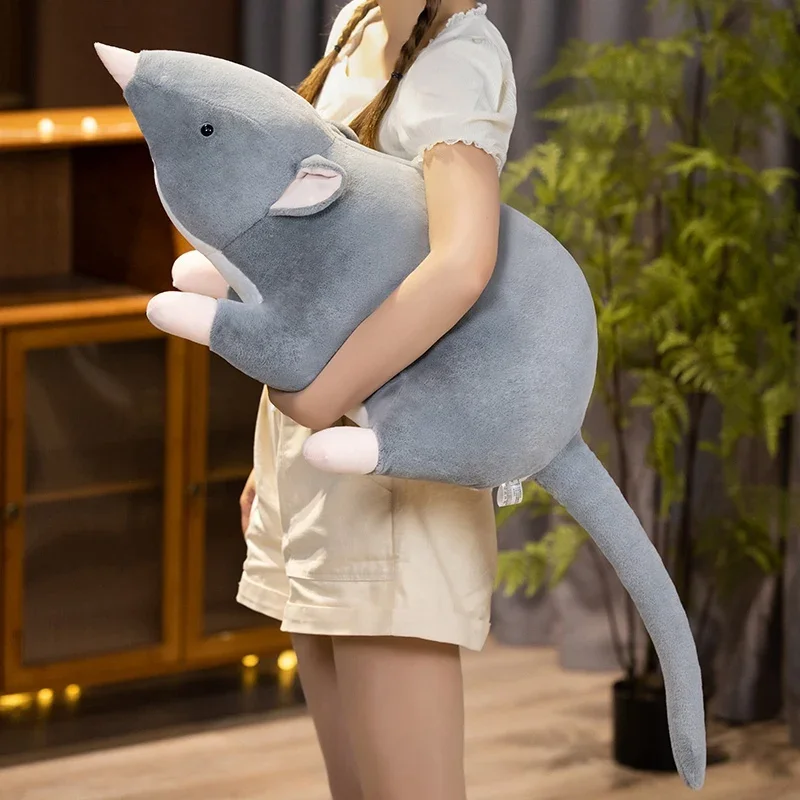32-100cm NewSoft Plush Simulation Mouse Plushie Doll Stuffed Rat Plush Animal Toy Mascot Peluche Mouse Doll for Pet