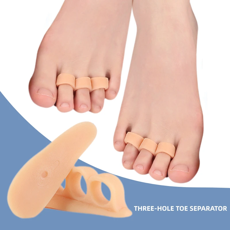 

2pieces=1pair Silicone Gel Feet Care Hammer Toe Support Pads Bunion Adjuster Splitter Corrector Orthopedic Supplie Separators