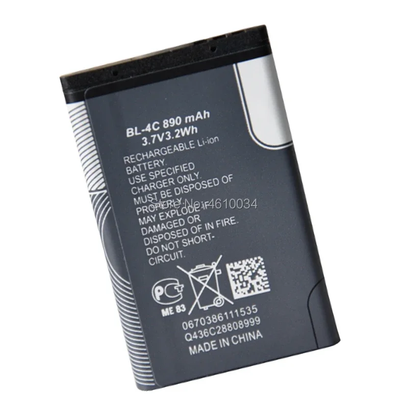 جديد بطارية BL-4C BL 4C 890mAh ل نوكيا 6300 6100 3500c 7200 X2-00 Bateria Batterij بطاريات