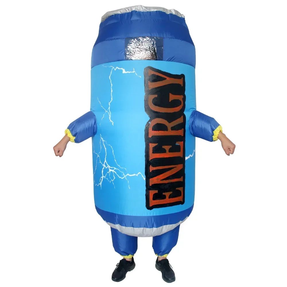 Event Party Oktoberfest Carnival Night Bar Nightclub Funny Costume Man Wears Canned Drink Soda Water Beer Can Inflatable Suit