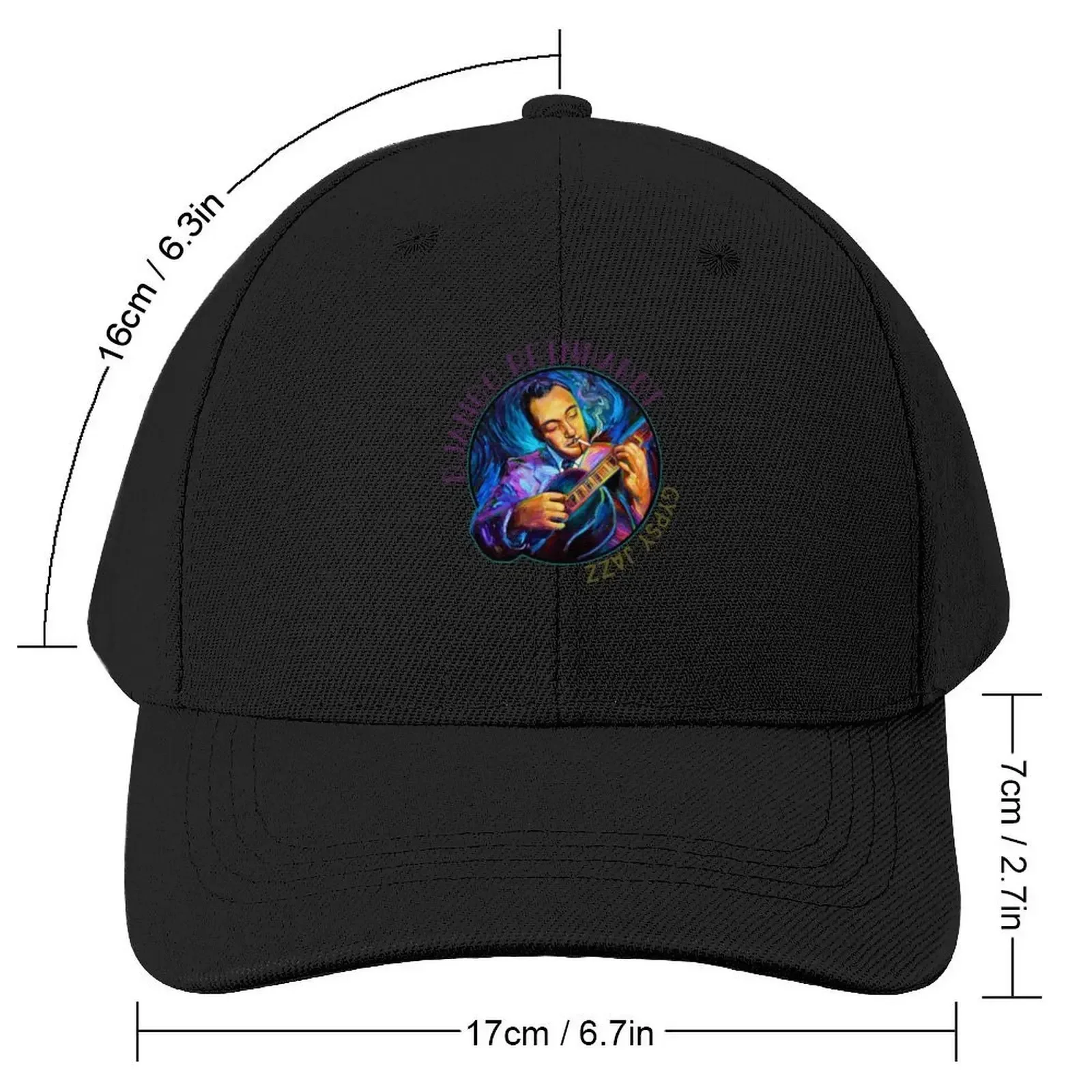 Django Reinhardt Gypsy Jazz Guitarist by Robert Phelps Baseball Cap Anime Hat Sunscreen Beach Bag Hats Man Women's