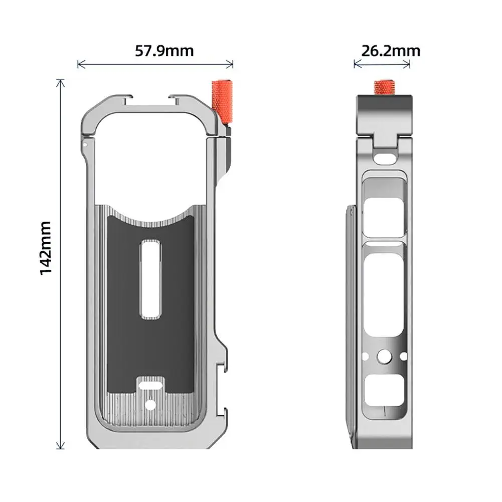 For Insta360 X4 Metal Rabbit Cage Magnetic Frame Heat Dissipation Camera Protective Expansion Case Sports Camera Accessories