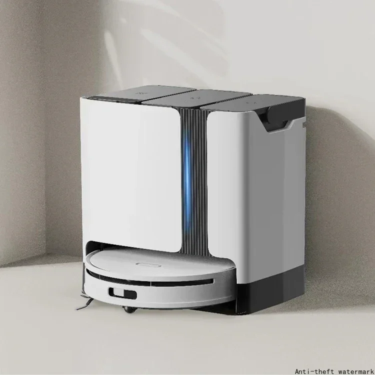 2026 - All-in-one base station robotic vacuum cleaner with automatic emptying, cleaning, and water refill base.