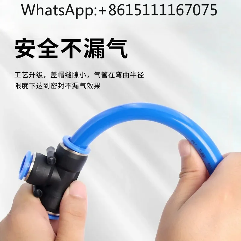 10Pcs Air Pipe Pneumatic Reducing Tee Quick Connector 4/6/8/10-8mm