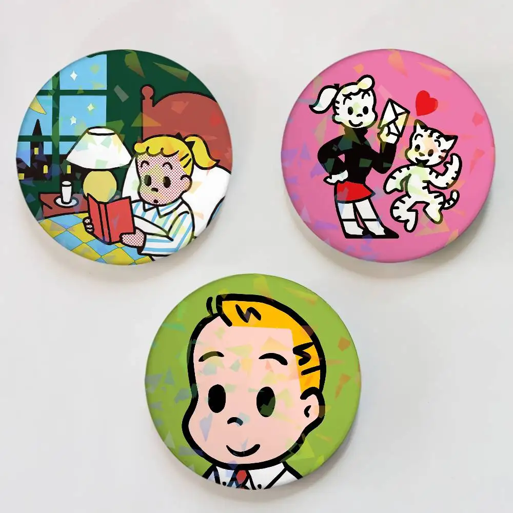 Cute O-Osamu Goods Laser Button Pins Backpack Clothing Decor Brooch Fiction Badge Jewelry Gifts