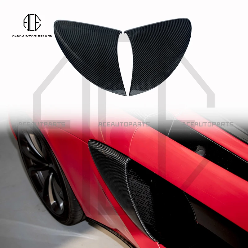 

2 шт. OEM задний боковой вентиляционный отверстие из углеродного волокна для McLaren 540C 570S GT 2016-2019, оригинальная модель автомобиля, вентиляционные крышки, украшение автомобиля