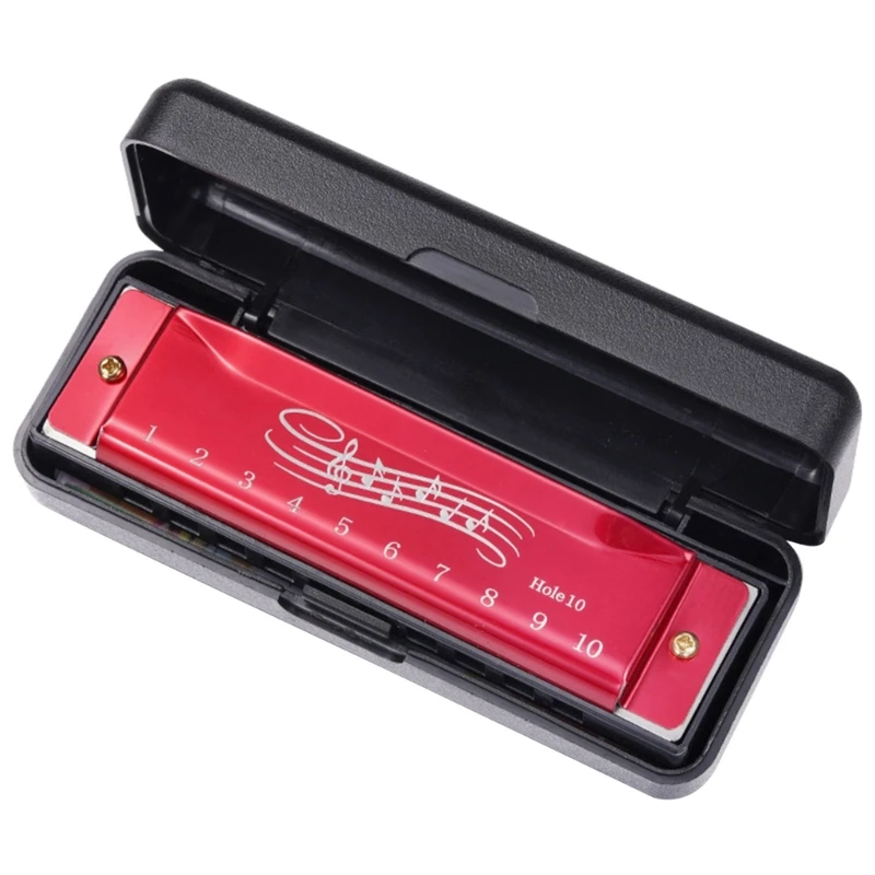 Harmonica  of C 10 Hole 20 Tones with Cases for Professional Player Beginners