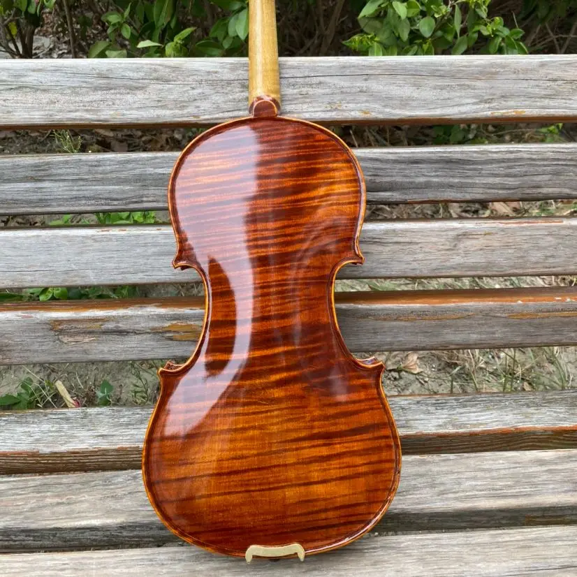 powerful sound！ complete backboard ！handmade Stradivarius Violin 4/4 Italian retro Professional Violino musical instrument