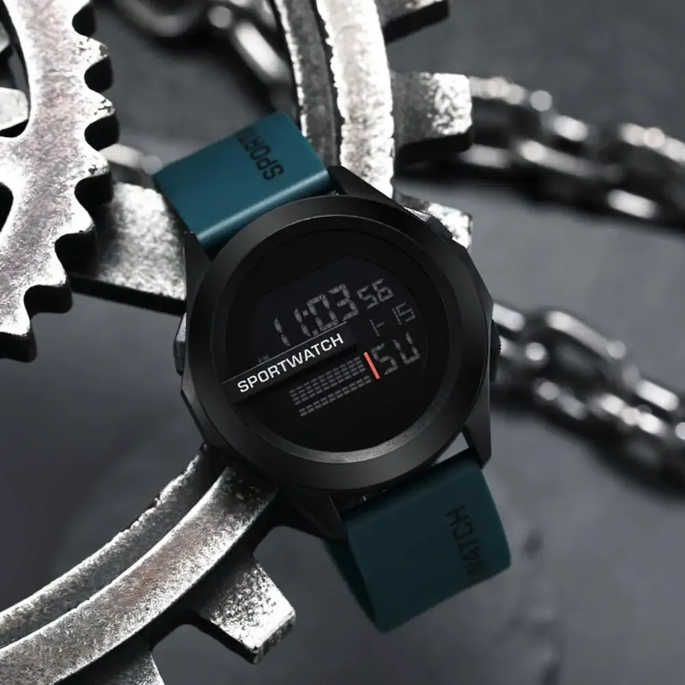 Reloj deportivo Digital para hombre, cronómetro luminoso con fecha y semana, resistente al agua, militar, electrónico, nuevo