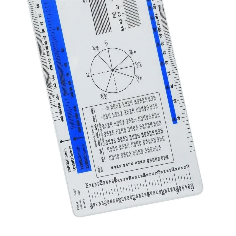 

Ruler Student Pocket Reference Guide Electrocardiogram Ruler Cardiogram Transparent Soft Heart Rate Ruler