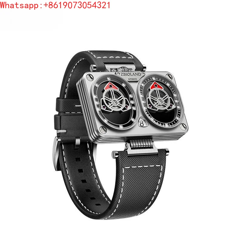The Great Qin Empire ZBIOLAND-ZBL1005 Double Rotor Concept Men's Mechanical Watch Luminous Waterproof Watch