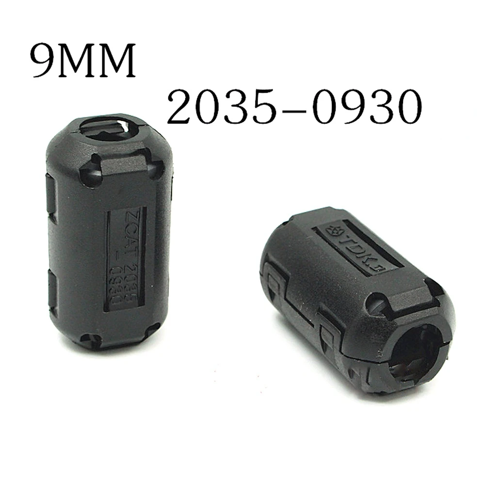 10 Uds gris o negro 5mm,7mm.9mm,13mm Clip en filtro EMI RFI Snap Around ferrita níquel para Cable de Audio Hifi