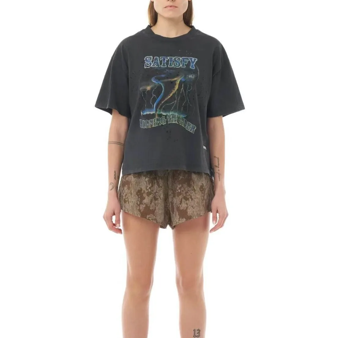 SATISFY 26ss MothTech Running Ripped Short Sleeve T-Shirt - AliExpress