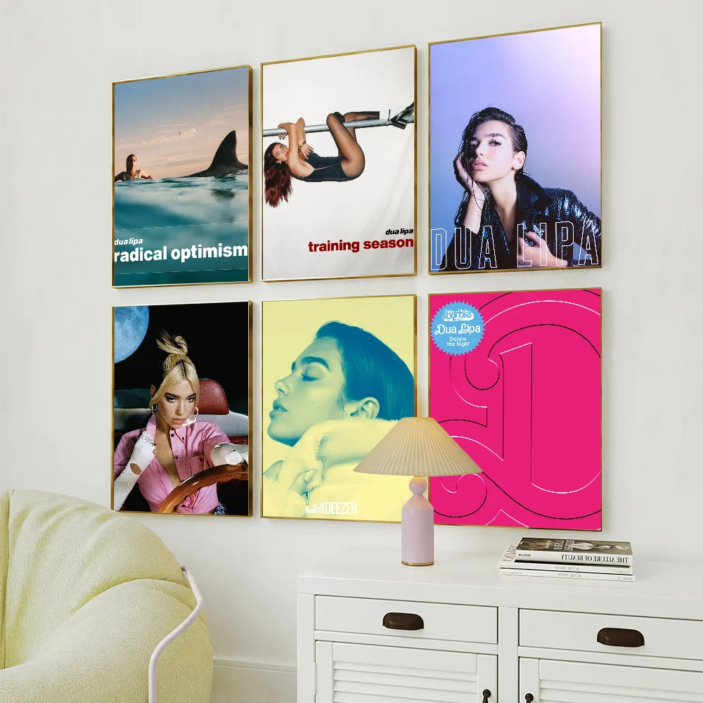 Singer D-Dua Lipa Training Season Poster Art Wall Painting Stickers Small Decor Aesthetic Bar Coffee House Indoor