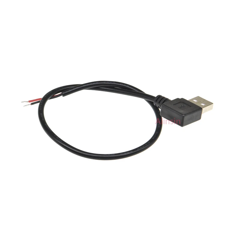 1PCS Right Angle 24AWG 30CM TYPE-A USB connector with wire 2PIN diy usb cable Charging line for 5050 flexible led strip light