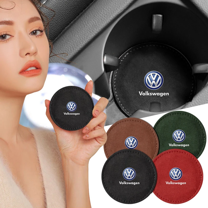 Car Cup Holder Coaster Non-Slip Anti-Dust Mat Accessories For Volkswagen Polo Golf 3 4 5 6 7 8 6 T5 B4 B5 B6 B7 B8 Accessories