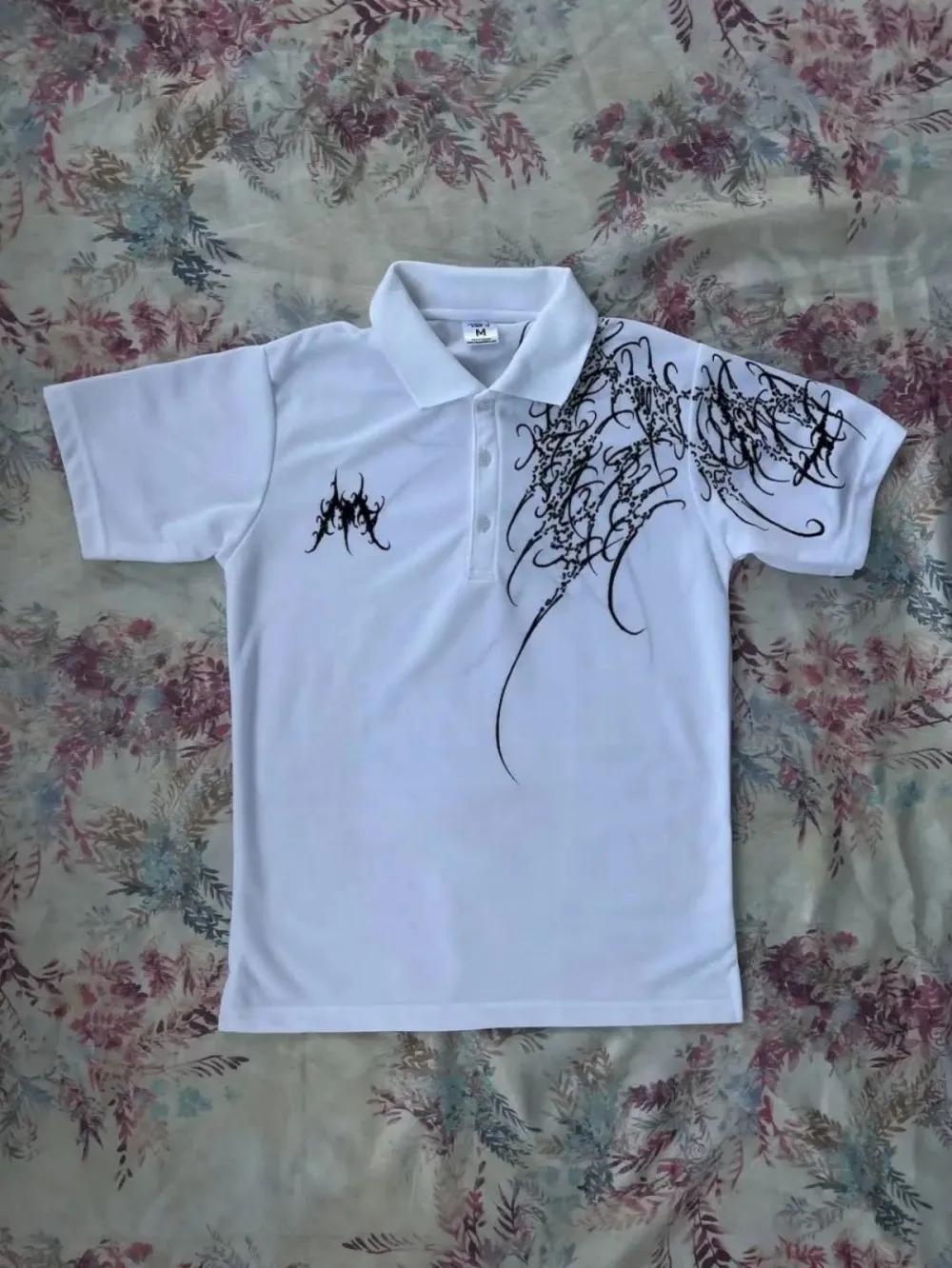 European and American men's summer personalized totem lip print soft and breathable polo short sleeved T-shirt outdoor casual to