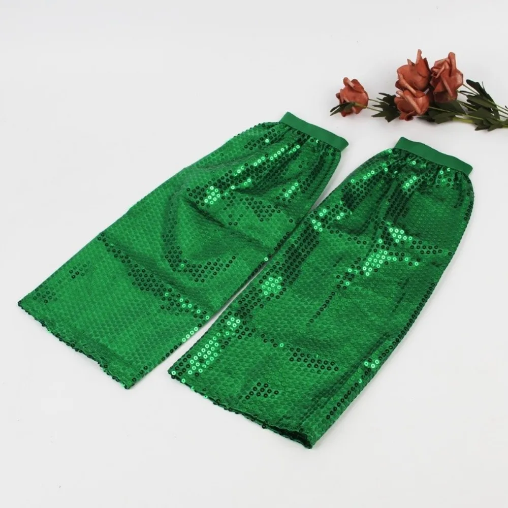 1 ペア婦人服スパークリングスパンコールレッグウォーマーニーハイ光沢のあるキラキラレッグソックスロングソックスセクシーなレッグカバーコスプレ