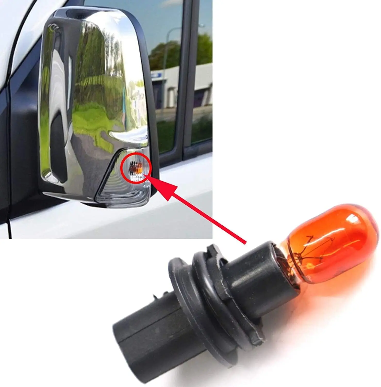 A0008201277 Car Side Rearview Mirror Light Bulb Indicator Lamp For Mercedes-Benz Sprinter For Volkswagen Crafter 2006+ UT6093
