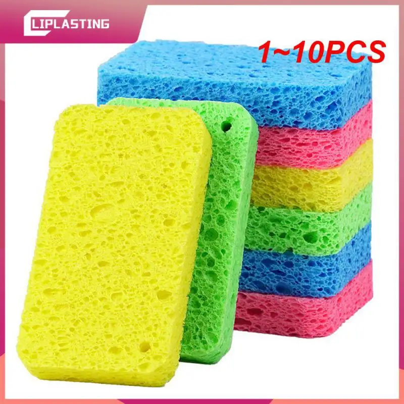 1~10PCS Cleaning Sponge RubsBrush Descaling Compress Clean Rub Sponge Wipe For Cooktop Pot Compressed Rubs Kitchen Cleaning